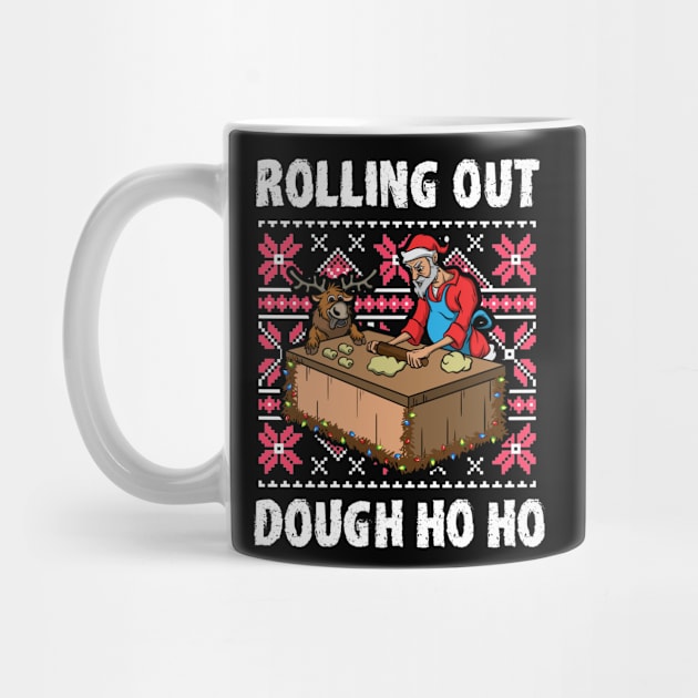 Foodie Gifts Food Coma Ugly Christmas Pun Santa Claus by TellingTales